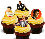 Cliff Richard  Pack of 12 Edible Cup Cake Toppers, Fairy Bun Decorations
