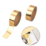 2 Rullar Guldtejp, Guld Washi Tejp, Guldtejp För Väggar, 15mm X 5 Meter Dekorativ Maskeringstejp För DIY-Hantverk, Presentinslagning, Fotoram, Scrapbooking, Hem