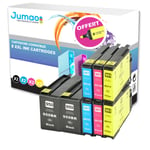 8 cartouches jet d'encre type Jumao compatibles pour HP Officejet Pro 276dw +Fluo offert