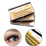 Individual 3d Wave Mink Black Silk Eyelashes Extension False Eye 7mm 60clusters(10pcs Per Cluster)