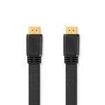 High Speed ​​HDMI kabel med Ethernet, 4K@30Hz, 10.2 Gbps, Platt, 10m