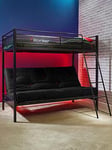 X Rocker Stronghold - Bed Frame with Double Futon Chair, Black