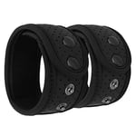 MoKo Bracelet Sportif de Cheville Réglable pour Fitbit Luxe/Inspire 2/Inspire/Inspire HR/Charge 5/4/3/2/Alta/Alta HR/Garmin, [Lot de 2] Résistant à l'eau à Sueur avec Pochette en Filet - Noir