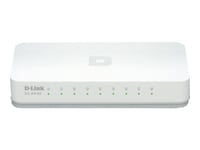 Dlinkgo 8-Port Fast Ethernet Easy Desktop Switch Go-Sw-8E - Switch - 8 X 10/100 - Skrivbordsmodell - Likström