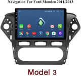 QXHELI Navigation GPS Double Din À Écran Tactile Voiture Navigation GPS Android Car Stereo Bluetooth Speakerphone MirrorLink AM/FM Récepteur WiFi SWC pour Ford Mondeo 2007-2013