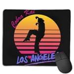 Cobra Kai Los Angeles 80s Silhouette Customized Designs Non-Slip Rubber Base Gaming Mouse Pads for Mac,22cm×18cm， Pc, Computers. Ideal for Working Or Game
