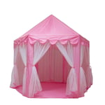 DXYSS Tents for Camping Waterproof Princess Tent Girls Large Playhouse Kids Castle Play Tent,Tent Hexagon Castle Oversized Tulle Children's Game House,140cm* 135cm (Color : Pink)