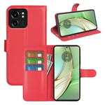 Motorola Edge 40 5G - Læder cover / pung - Rød