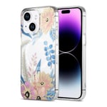 iPhone 13/14 Mobilskal MagSafe - Blommor Rosa/Blå multifärg