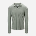 Cermino Riviera Terry Polo Long Sleeve - Mint Green