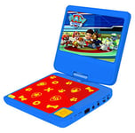 Lexibook Lecteur DVD portable Pat’Patrouille, avec port USB, Bleu/Rouge, DVDP6PA