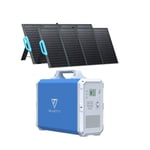 BLUETTI Génerateur d'énergie solaire EB240 portable 2400Wh/1000W Centrale électrique avec 2 panneaux solaires pliables PV120 120W