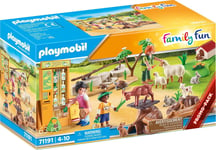 Playmobil 71191 Family Fun Petting Zoo, Playset with Animals, Fun Imaginative