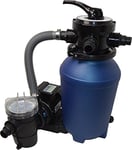 SPIRATO Splash 250 Kit de Filtration à Sable Piscine Filtre à Sable avec Pompe 8 m³ et préfiltre