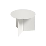 Slit Table Round Sidebord, White