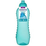 Sistema Twist 'n' Sip Squeeze Sports Water Bottle, Leakproof Water Bottle, BPA-Free, Assorted Colours, 620 ml