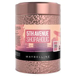 Maybelline Makeup Gift Set for Women, 5th Avenue Shopaholic ( Lash Sensational Mascara, Pink Edge Shadow Palette, Superstay Crayon Lipstick)