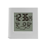 Baoblaze Digital Travel Alarm Clock - Snooze Bedside Clock Thermometer - #6 Silver, Book, Solar & battery power, as described