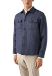Eton Overshirt I Linne Blå