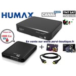 Pack Récepteur Satellite TNTSAT Humax TN8000HD PVR avec Disque Dur Externe 1 Téra