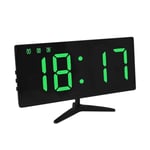 Elektronisk LED-klocka, smart digital bordsklocka (grön)