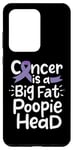 Galaxy S20 Ultra Cancer Awareness Lavender Ribbon Poopie Head Fighter Chemo Case