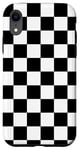 iPhone XR black-and-white chess checkerboard checkered pattern, Case