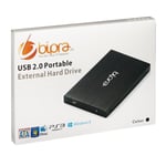 Bipra 100GB 2.5 inch USB 2.0 FAT32 Portable Slim External Hard Drive - Black