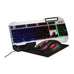 Volkano VX Gaming Combat Combo Keyboard, Mouse and Mouse Mat Bundle - VX101BKSL