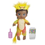 Baby Alive, poupée Félins arc-en-ciel, lion, boit et fait pipi, cheveux noirs, enfants, dès 3 ans (exclusivité Amazon)