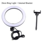 showsing 16cm/26cm Ring Light LED Camera Photography Lamp with Bluetooth&120cm Tripod&Phone Holder-White