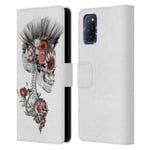 OFFICIAL RIZA PEKER SKULLS 5 LEATHER BOOK WALLET CASE COVER FOR OPPO PHONES