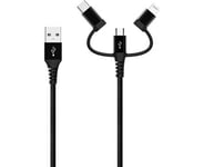 Andersson Lightning Cable 3in1 1,5m Black 2.4A