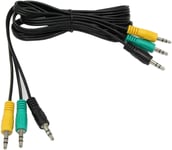 3.5mm Jack Male to 3 Male Stereo Audio AUX Cable For 5.1Channel Logitech Speaker