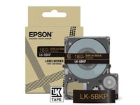 Cartouche d'encre Epson LK-5BKP pour LabelWorks LW-C410 et LW-C610 Or sur Noir métallique