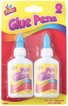 Set of 2 PVA Glue Pens Bottle 40ml - Craft Glue Great for a Wide Variety of Craft Projects and Dries Quickly to a Clear Finish (Pack of 1)