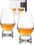 Viski 4290 Lot de 2 verres à scotch en cristal sans plomb de qualité supérieure - Verres à whisky classiques - 237 ml