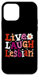 iPhone 12 mini Live Laugh Lesbian Rainbow Retro Groovy LGBTQ Pride Month Case