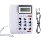 FANXIY Desktop Corded Landline Telephone Clear Communications Caller ID Display With Speakerphone for Home Office(white)