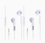 2Pack In-Ear Wired Earphones Stereo Ear buds Headphone with Remote & Microphone