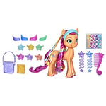 My Little Pony: A New Generation Rainbow Reveal Sunny Starscout - 15 cm Orange Pony Toy with Rainbow Braid, 17 Accessories Multicolor F1794