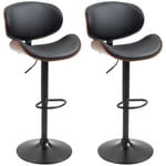 Rootz Barpall Set - Justerbar i höjdled - Vridbar konstläder - Stålram - Svart - 53 x 50,5 x 112,5 cm