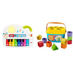 Fisher-Price GFK04 Laugh and Learn Silly Sounds Light-Up Piano, Infant Toy, Multicolour & Baby's First Blocks