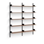 New Works - New Works Library Shelf 190 Walnut/Black - Hyllor och hyllsystem - Knut Bendik Humlevik - Svart