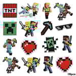 16 st Minecraft Broderade Applikationer Sy På/Stryk På Applikationer Dekoration För Kläder, Hatt, DIY Tillbehör