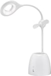 Goobay LED-skrivbordslampa, Fan + Pen Box Inomhusbelysning för arbetsrum, barnkammare, sovrum eller kontor