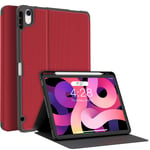Soke Case for iPad Air 10.9 Inch 2020 (iPad Air 4th Generation), Folio Flip Protective Case with Apple Pencil Holder, Premium TPU Back Smart Cover Support Auto Sleep/Wake, Red