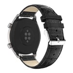 Läderarmband Krokodil Huawei Watch GT/GT 2 46mm/GT 2e svart