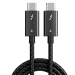 USB-C til USB-C Thunderbolt kabel - 40Gbps/100W - Sort - 2m