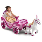 Huffy Disney Princess Royal Horse and Carriage Battery Electric Ride On Powered Car, Pink, Ages 3+